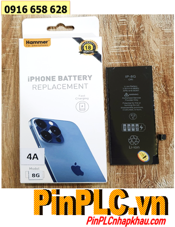 Pin iPhone 8G; Pin di động iPhone 8G (2200mAh, 3.7V-3.85V, dòng sạc 4A) chính hãng |BẢO HÀNH 18 tháng